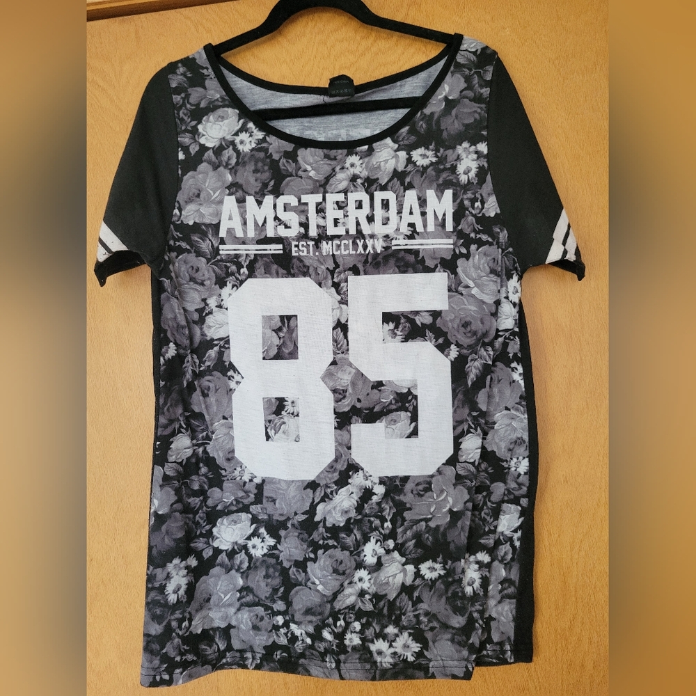 Floral Graphic Tee with Amsterdam Print